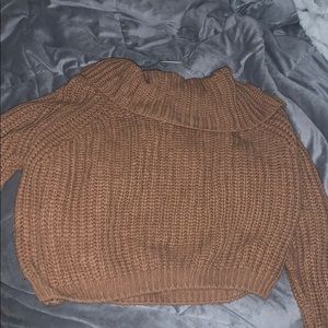 tan winter sweater (full length)